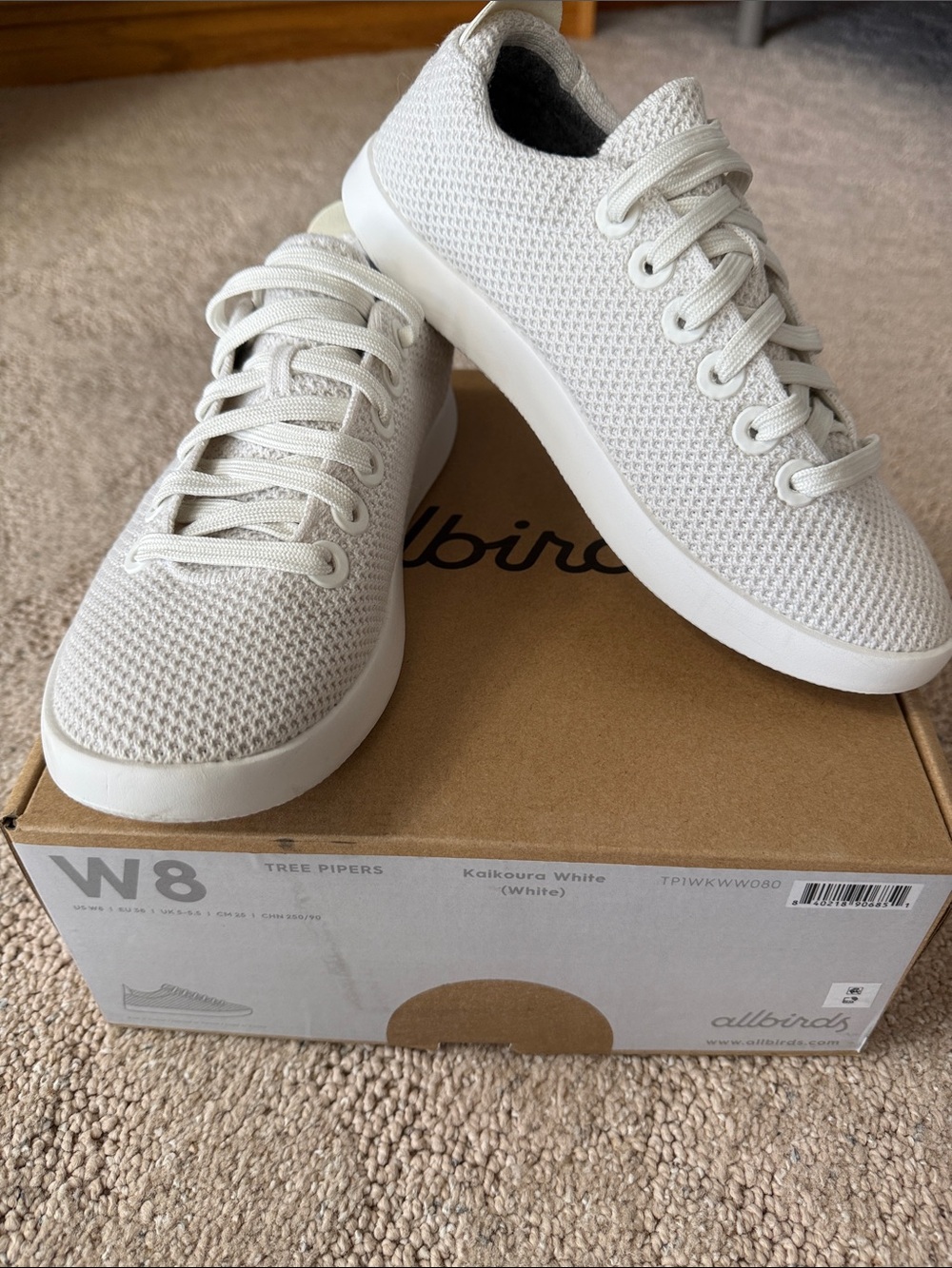 allbirds Women's Tree Pipers Knit Sneaker — Kaikoura White